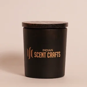 Black jar wooden lid